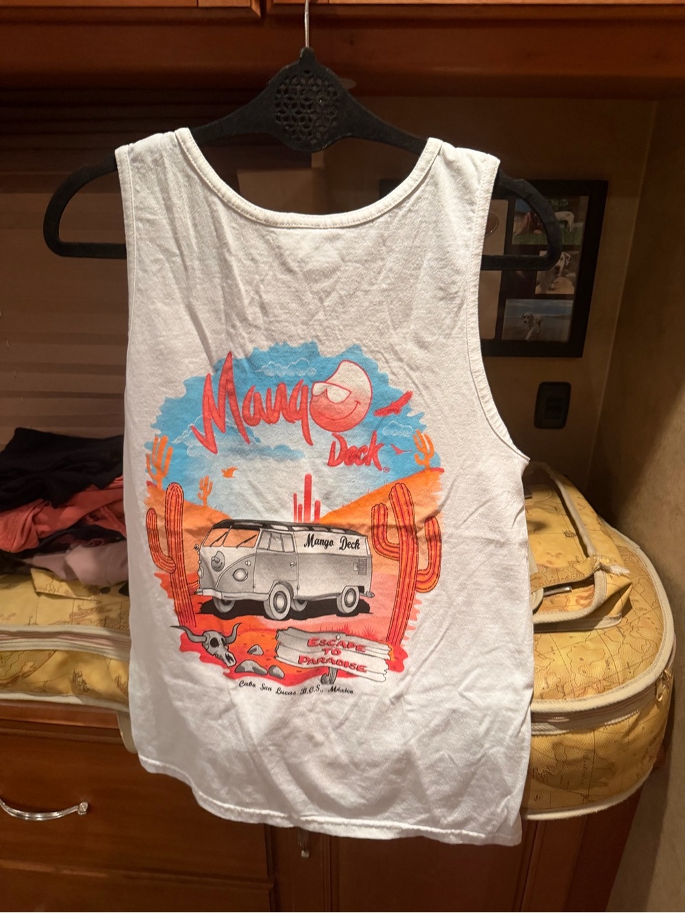 Women's White Graphic Tank Top